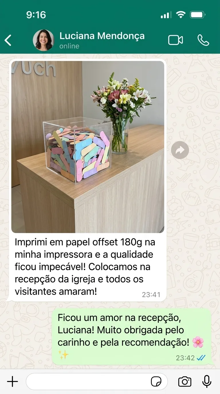 Depoimento WhatsApp Pra. Débora Silveira